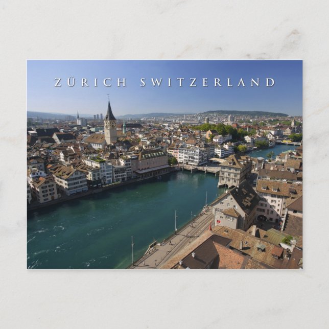 Postal zurich suiza cityscape (Anverso)