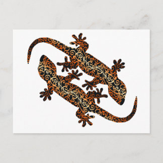 Postal zwei geckos
