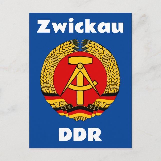 Postal Zwickau, República Democrática Alemana, DDR, RDA (Anverso)