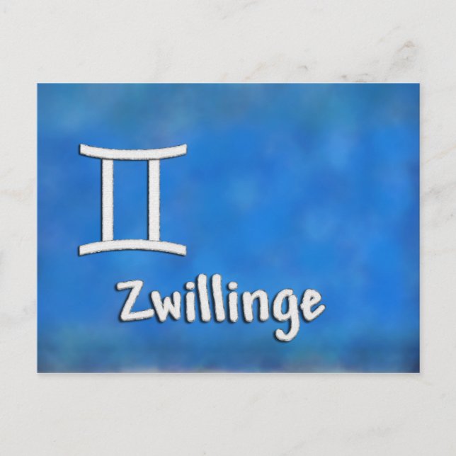 Postal Zwillinge (Anverso)