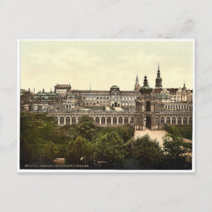 Postal Zwinger y el teatro, Altstadt, Dresden, Sajonia