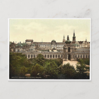 Postal Zwinger y el teatro, Altstadt, Dresden, Sajonia