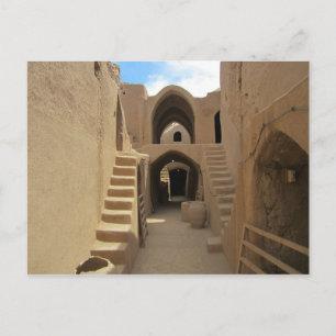 Postales a la fortaleza de Sassanid en Saryazd, Ir