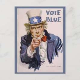 Postales a los votantes TÍO SAM Vote azul