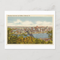 Postales antiguas de Pittsburgh Skyline
