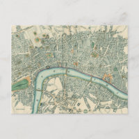 Postales antiguas del mapa de Londres