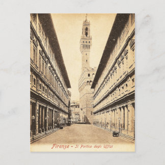 Postales antiguas, Firenze-Il Portico degli Uffizi