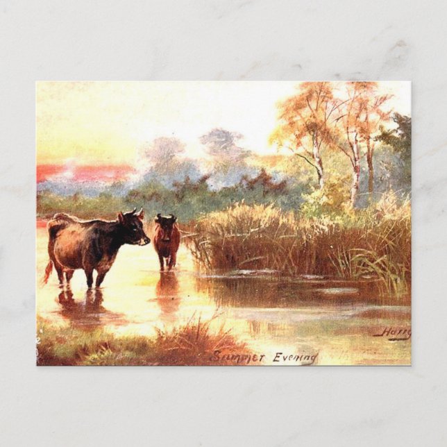 Postales antiguas - Noche de verano (Anverso)