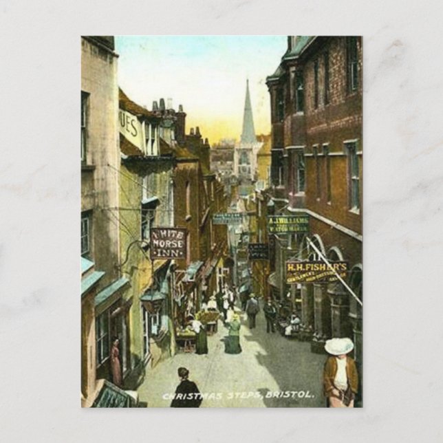 Postales antiguas - Pasos de Navidades, Bristol (Anverso)