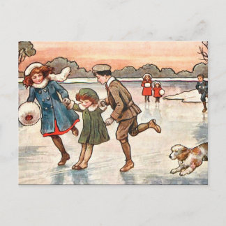 Postales antiguas - Patinaje infantil