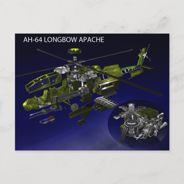 Postales apaches AH-64 Longbow (Anverso)