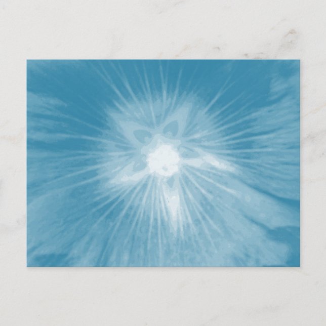 Postales azul de hielo de flor hollyhock (Anverso)