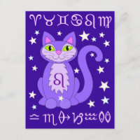 Postales azules para el gato Zodiac de Leo