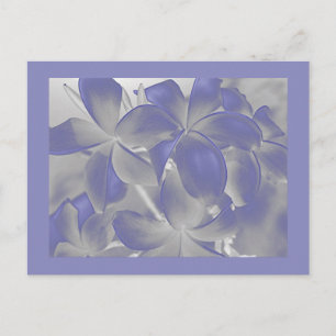 Postales azules y grises de plumeria