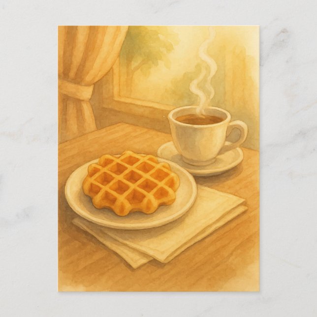 Postales belgas de Waffle - Un día dulce en Bélgic (Anverso)