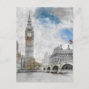 Postales Big Ben London - Souvenir de viajes del R