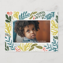 Postales botánicas festivas de bramble