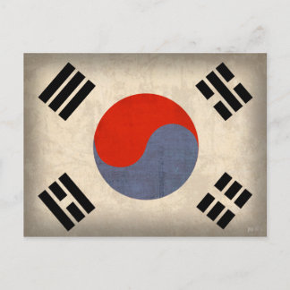 Postales con problemas en la bandera de Corea del
