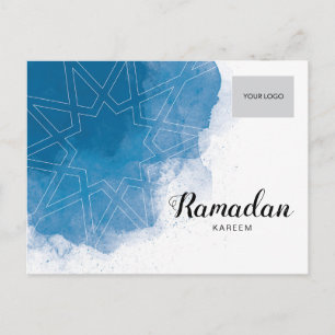 Postales corporativas de Ramadán - Azul