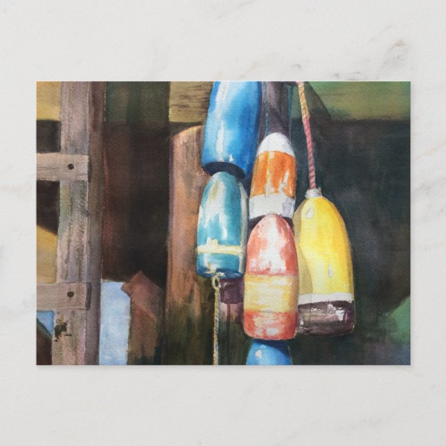 Postales costeras de boyas de Nueva Inglaterra (Anverso)