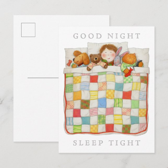 Postales COZY QUILE / Blanco (Anverso / Reverso)