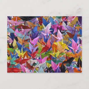 Postales de 1.000 grúas de papel de origami