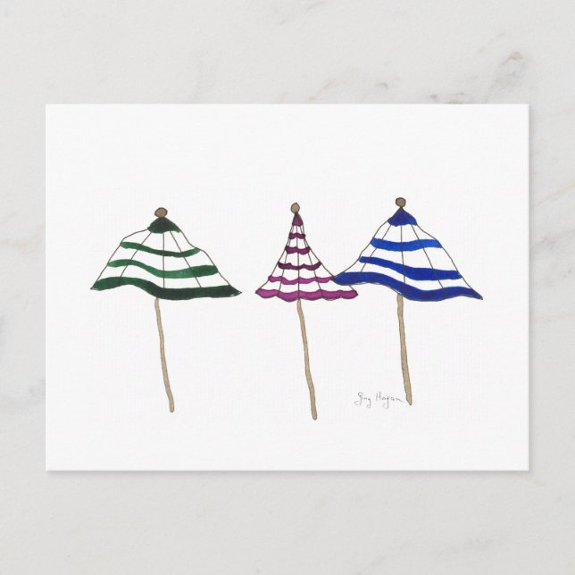 Postales de 3 paraguas (Anverso)