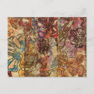 Postales de acuarela floral