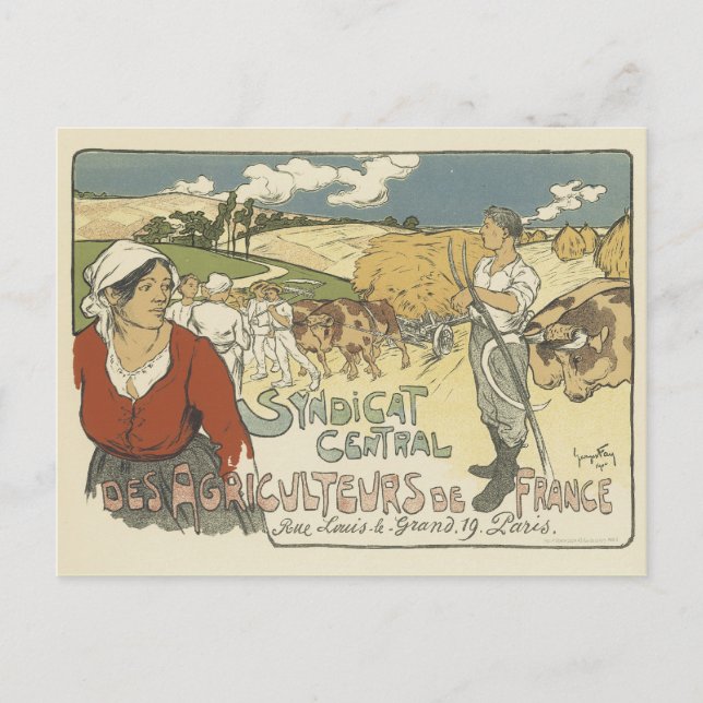 Postales de afiches de época - Agricultores (Anverso)