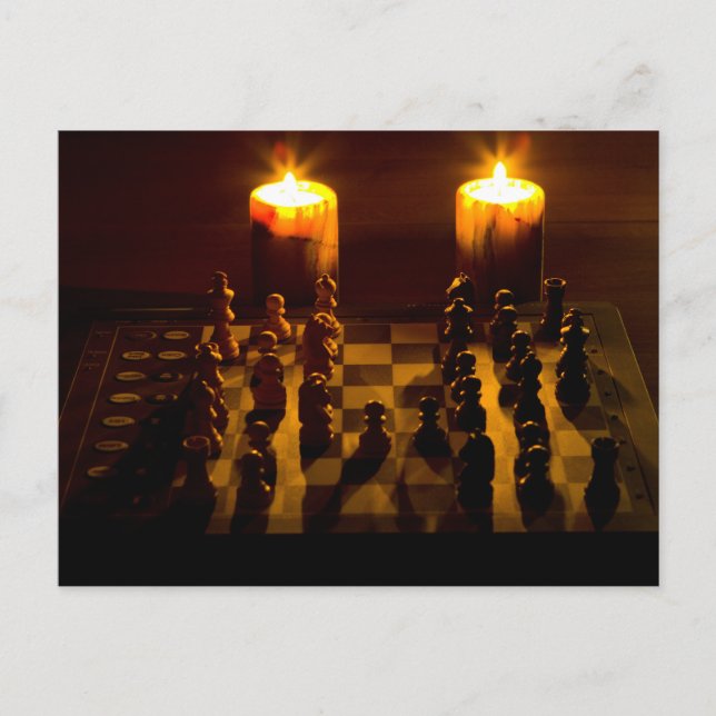 Postales de "ajedrez a la luz de las velas" (Anverso)
