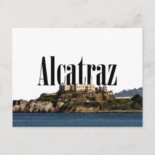 Postales de Alcatraz con Alcatraz en el cielo