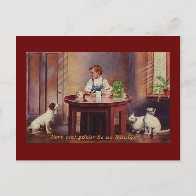 Postales de alimentos de época (Anverso)