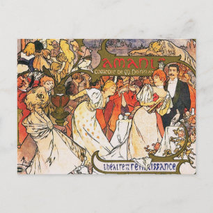 Postales de Alphonse (Alfons) Mucha: Amantes