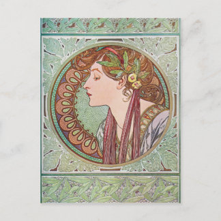 Postales de Alphonse Mucha Laurel Art Nouveau