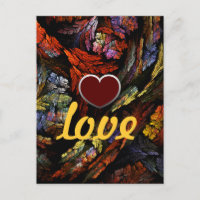 Postales de amor de armonía de colores