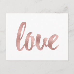 postales de amor de oro Rosa