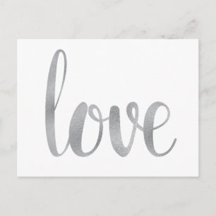 Postales de amor plateado, fuente de Relieve metal