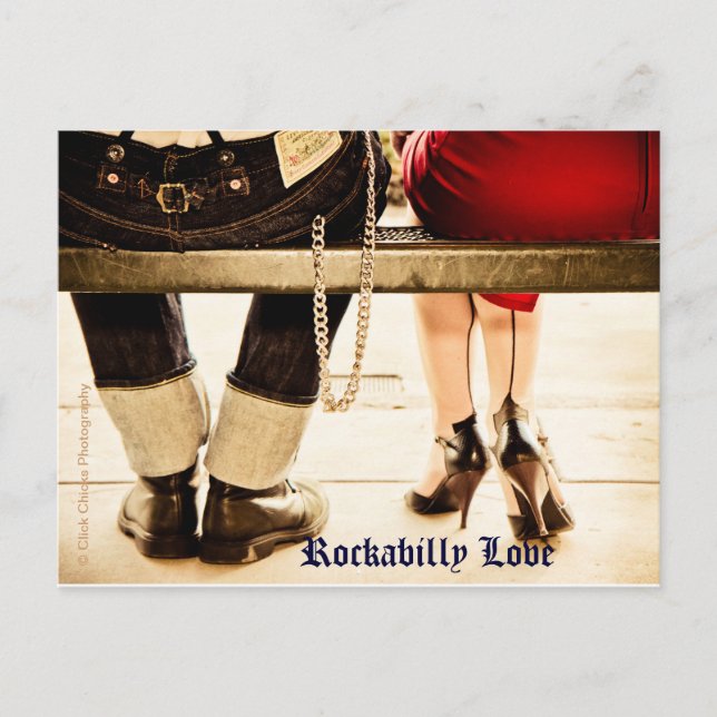 Postales de amor Rockabilly (conjunto de 8) (Anverso)