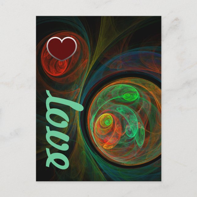 Postales de amor verde de renacimiento (Anverso)