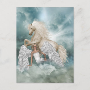 Postales de Ángel de belleza mágica de Unicornio