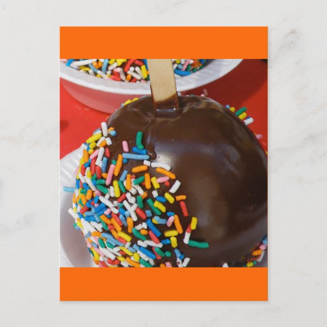 Postales de Apple cubiertas de chocolate (Anverso)