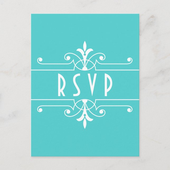 Postales de Aqua Fancy Ornamental RSVP (Anverso)