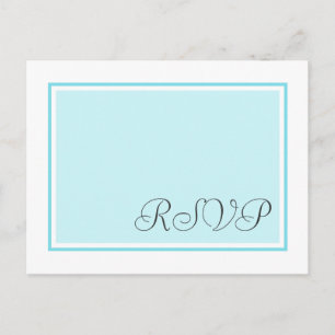 Postales de Aqua y Boda Verde azulada RSVP