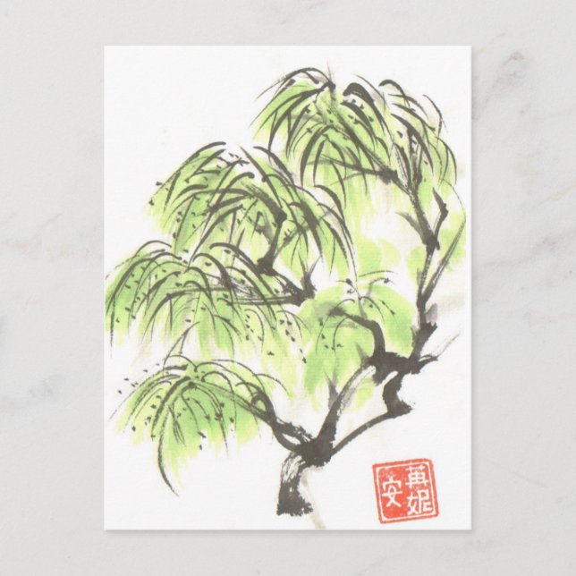Postales de árbol silvestre lloroso (Anverso)