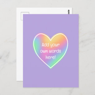 Postales de arcoiris Pastel personalizadas