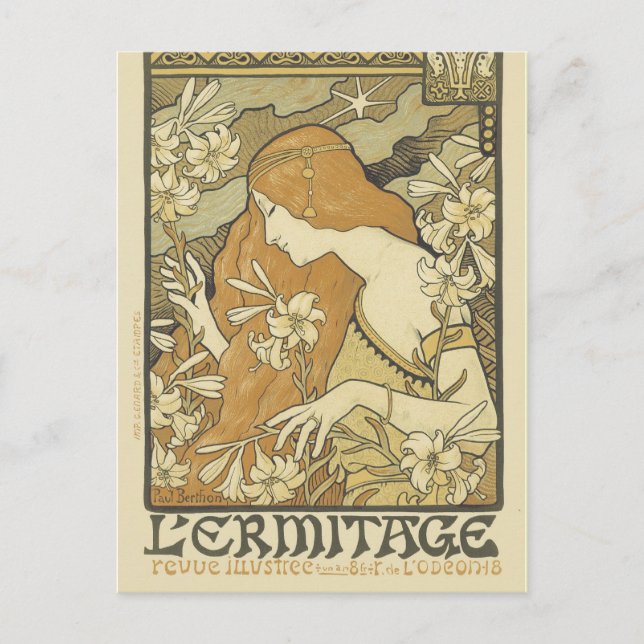 Postales de Art Nouveau - L'ermitage (Anverso)