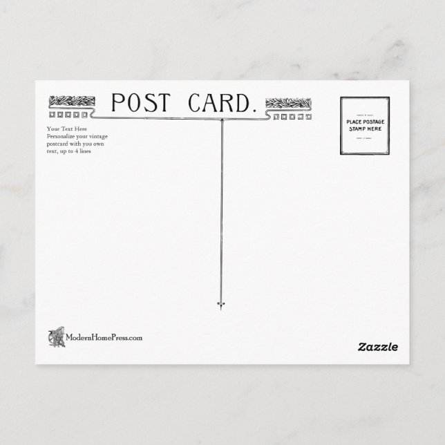 Postales de Art Nouveau vintage (Reverso)