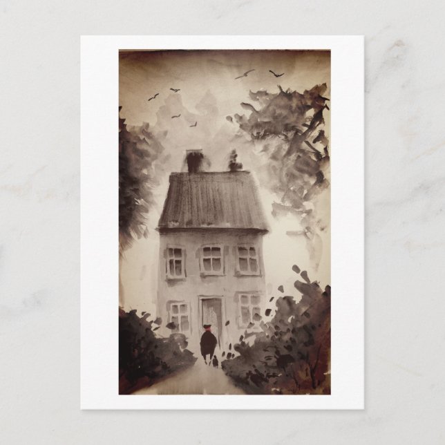 Postales de arte acuarela para habitantes urbanos (Anverso)