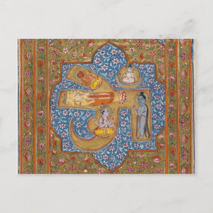 Postales de arte antiguo, símbolo hindú de Om Aum