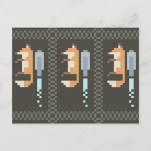 Postales de arte de Fox Jetpack Pixel